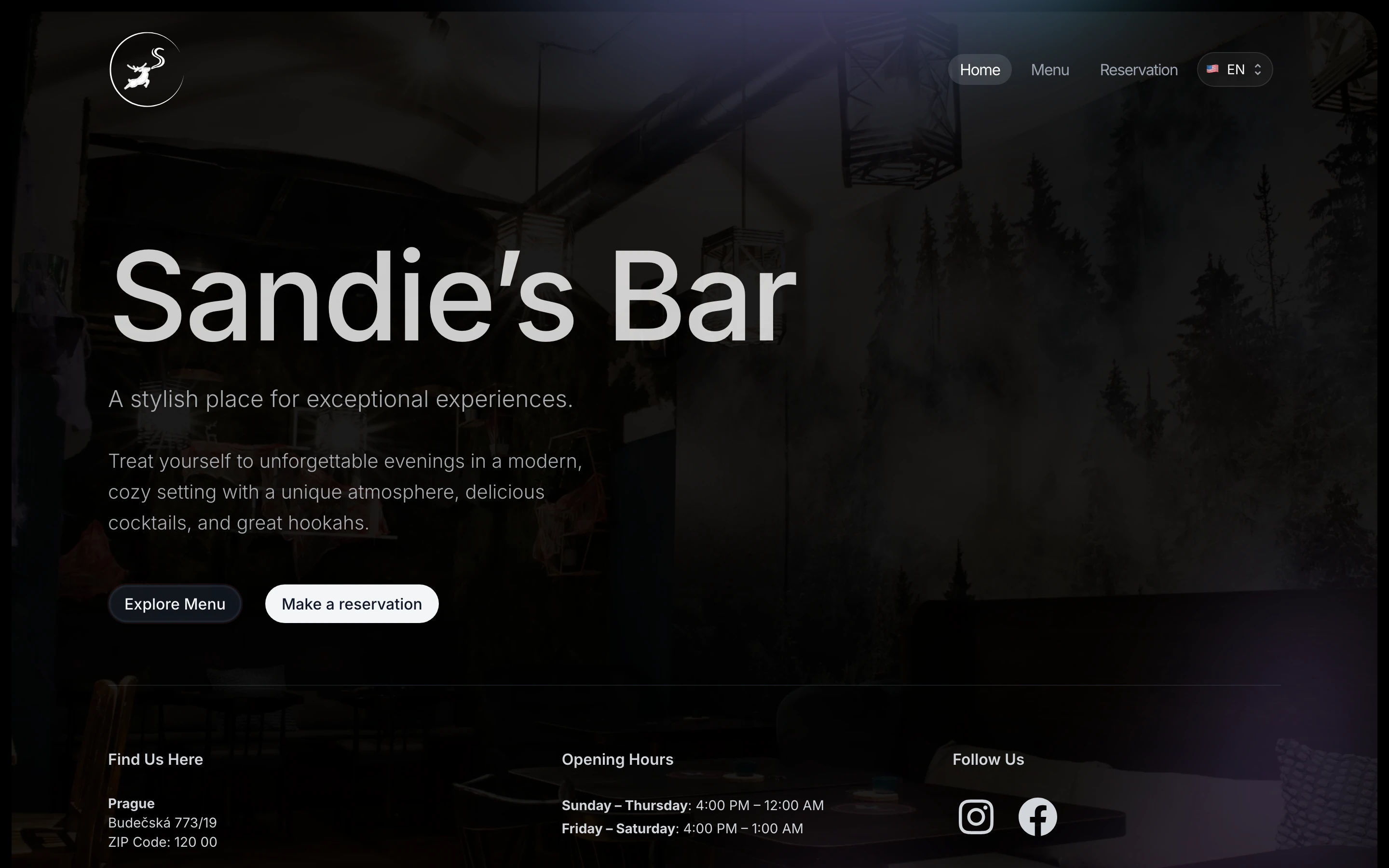 sandies.cz homepage hero