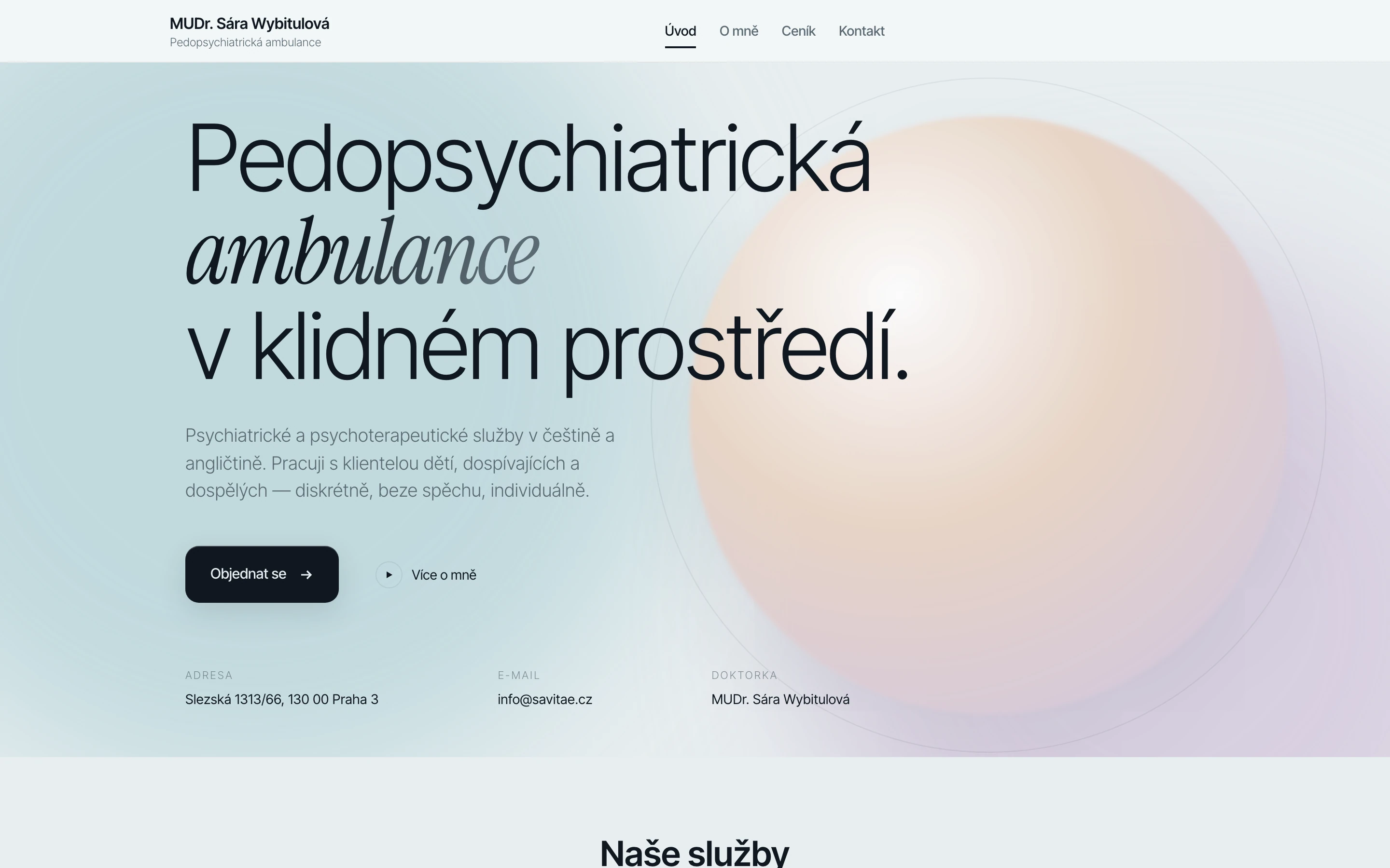 savitae.cz homepage hero